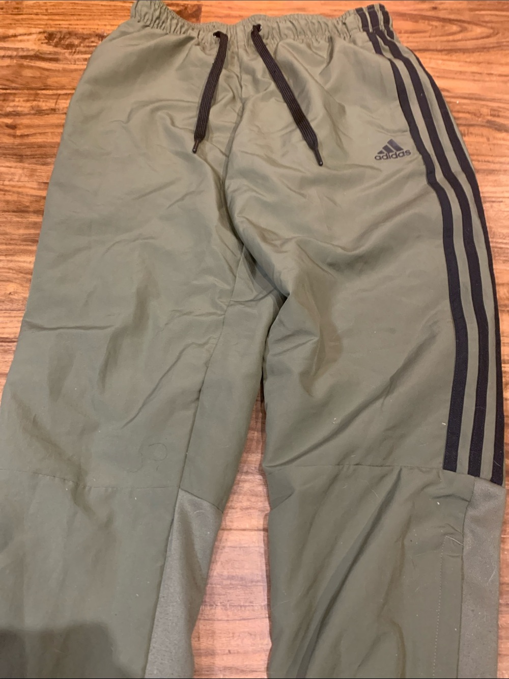 adidas Green Track Pants with Black Stripes - Picture 8 of 9